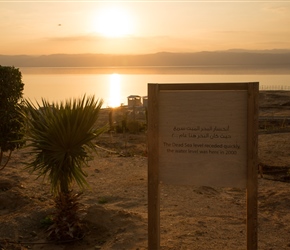 The Dead Sea is dropping by 1 metre a year. A combination of too much out and too little in via the Jordan River