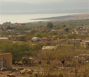 Communities close to the Dead Sea (seen in the background)