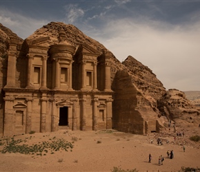 It takes 800 steps to reach the Monestary. The name “Monastery” is again a misnomer, probably suggested by some crosses scratched inside; this was almost certainly a temple, possibly dedicated to the Nabatean king Obodas I, who reigned in the first c