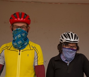 Martin and Dianne ready for the sandstorm