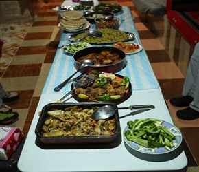Dinner at the homestay
