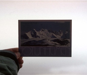 So the Jotunheim mountain was cloudy over, no matter a postcard held to the window will do the trick