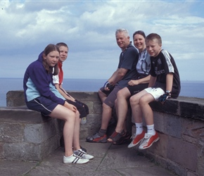 The Mitchell family at Bamburgh Castle
