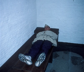 Dan Hartsworth in his cell at Ripon Gaol
