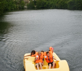 Boys on the Pedalos at Mont Castre