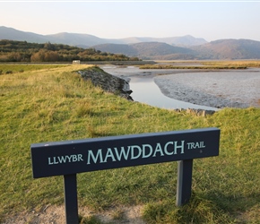 Llwybr Mawddach Trail along Afon Mawddach. This estuary ride is beautiful