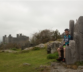 Will at the viewpoint overlooking Harlech Castle