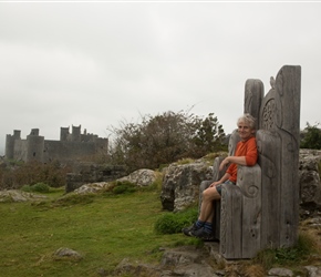 Neil overlooking Harlech Castle