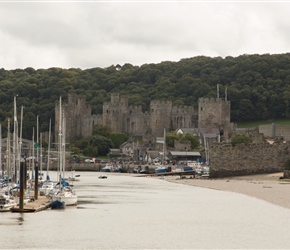 Construction of Conwy Cstle began in 1283. The castle was an important part of King Edward I's plan of surrounding Wales in "an iron ring of castles" to subdue the rebellious population.