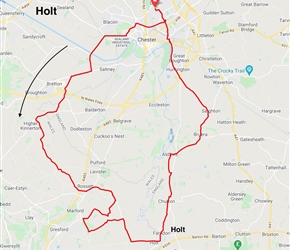 Our route to Holt