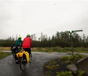 Reykjavic has some great cycle paths. We followed this one out of town and onto Mosfellsbar