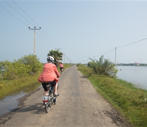 Fleaur approaches the Thampalai Lagoon Area