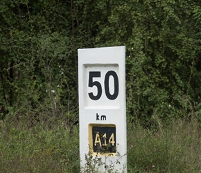 50km along route A14
