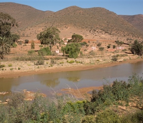 Morocco is really dry, so it was a surprise to find a river at Tizgui