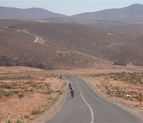 Although the ride was predominantly downhill, there was a 100 metre climb approaching Sidi ifni