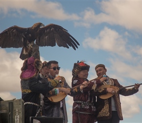 Mongol Concert with traditional music atop the trailer