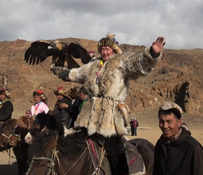 Mounted eagle hunter winner