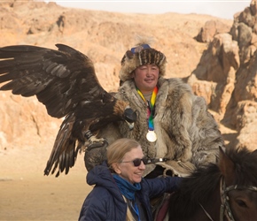 Christine with the winning eagle