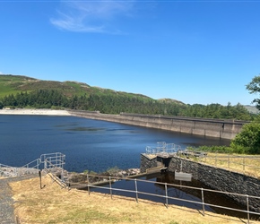 Hawsewater Dam. From here water heads to Manchester along a 60 mile pipe purely by gravity