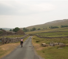 Kate rides Udale Fell end road, a delightful lane parallel to the main Sedbergh road