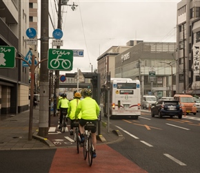 The start of the cycling took us west through the suberbs of Kyoto. We'd splt into 2 groups to help keep it a little safer