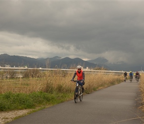 Anne rides the Keinawa Cyclepath
