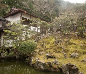 We'd split into three groups. Christine and I stayed at Koyasan Koumyouin with it's pretty internal garden