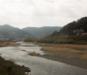 Along the Katsura River. We would be following a few rivers today
