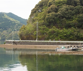This was a pretty section as we zig zagged along the edge of Uranouchi Bay