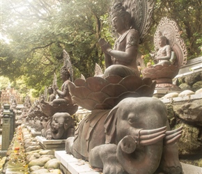 Buddha on an elephant at Kongōfukuji Temple