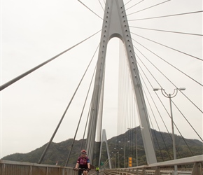 Jo crosses Ikuchi Bridge