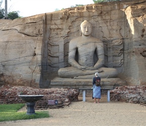 Chris Horton and the buddha hewn out of the rock