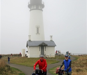 Malc and Barney at Yaquina Head Lighthouse