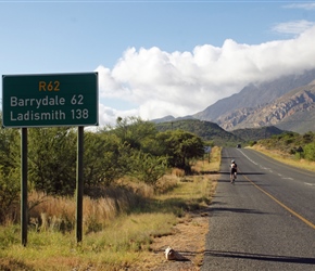 Route 62 sign out of Montagu