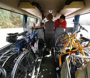 Bike up bus packed with bikes